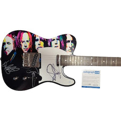 Aerosmith Autographed Signed 1:1 Custom Graphics Photo Guitar ACOA