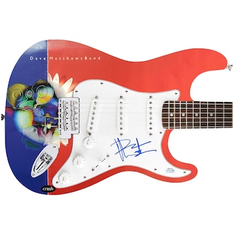 Dave Matthews Signed Fender 1/1 Crash Album LP Cd Graphics Guitar ACOA