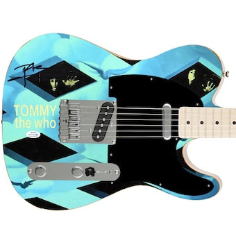 The Who Pete Townshend Autographed Fender Tommy Album Lp Cd Graphics Photo Guitar