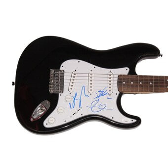 The Struts Band (x3) Signed Autograph Full Size Black Fender Electric Guitar Jsa