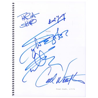 Rocky Cast Autographed Album Cover with 4 Signatures