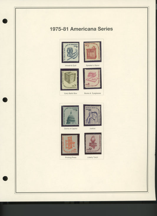 1975-81 American Series Stamp Set