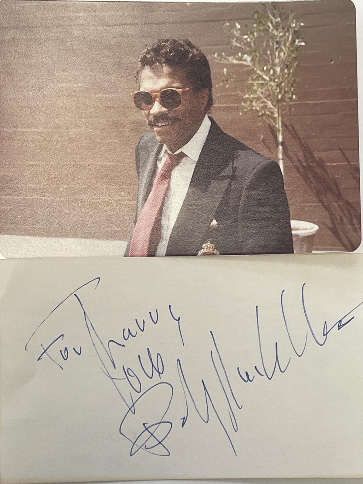 Billy Dee Williams original signature