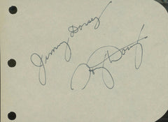 Tommy and Jimmy Dorsey signature cut. GFA Authenticated