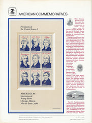 American Commemorative Stamps: Presidents of the United States Part I