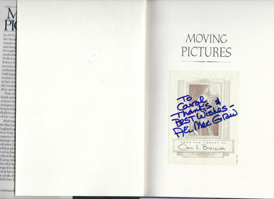 Moving Pictures signed Ali MacGraw autobiography