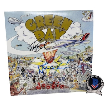 Green Day Signed Dookie Vinyl LP Album Billie Joe Armstrong Mike Tre Beckett COA