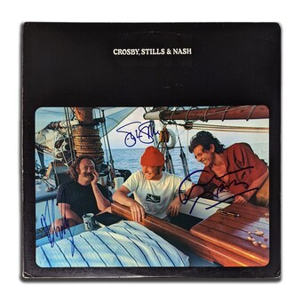 David Crosby Stephen Stills Graham Nash Signed Crosby Stills & Nash CSN Autographed Vinyl Album LP ACOA COA