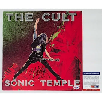 Ian Astbury & Billy Duffy Signed The Cult Sonic Temple Record Psa Coa Ad48366