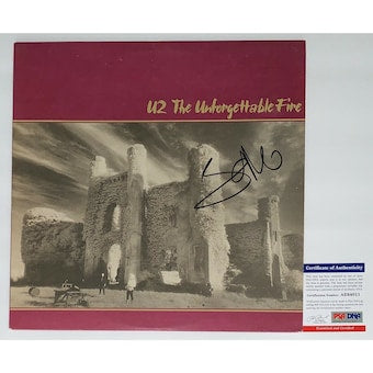 Bono Signed U2 The Unforgettable Fire Record Album Psa Coa Ae64011