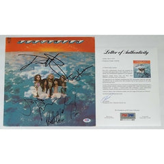 Aerosmith X5 Steven Tyler Joe Perry Brad Tom Joey Signed Self-titled Record Psa