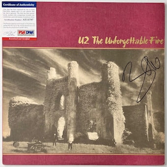 Bono Signed U2 The Unforgettable Fire Vinyl Record PSA COA AE15797