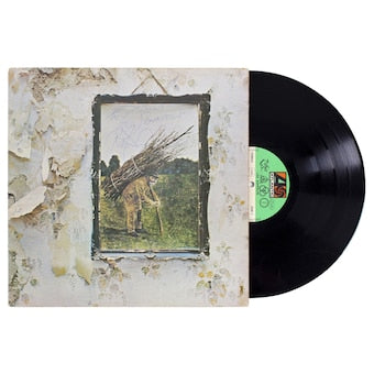 Robert Plant Led Zeppelin Signed IV Album Cover W/ Vinyl BAS #AB77989