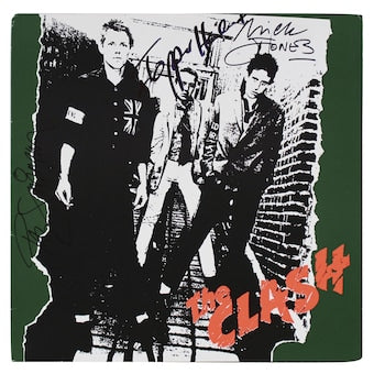 The Clash (3) Jones, Simmon, & Headon Signed Self Titled Album Cover BAS #A54019