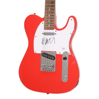 Matt Healy the 1975 Signed Autograph Red Fender Telecaster Guitar w/ PSA COA