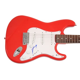 Jared Leto Thirty Seconds to Mars Signed Autograph Red Fender Guitar w/ Beckett