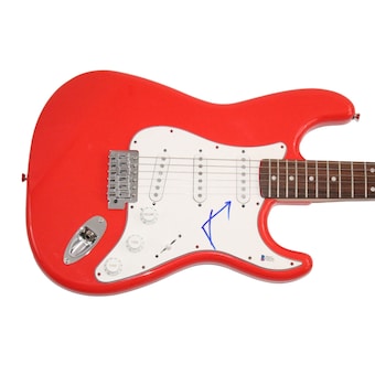 Jared Leto Thirty Seconds to Mars Signed Autograph R Fender Electric Guitar BAS