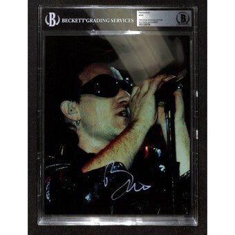 Bono U2 Frontman Signed 8X10 Photograph BAS (Grad Collection)