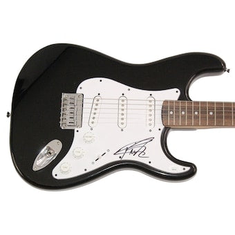 Richard Fortus Guns N Roses Signed Autograph Blk Fender Electric Guitar JSA COA