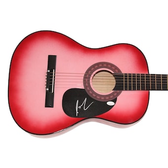 John Rzeznik Goo Goo Dolls Signed Autograph Pink Acoustic Guitar w/ JSA COA