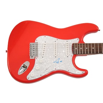 Trey Anastasio Phish Signed Autograph Red Fender Electric Guitar Hoist JSA COA