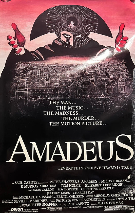 Amadeus 1984 original movie poster