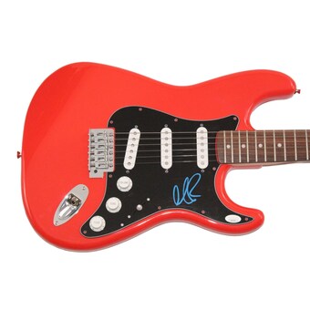 Marc Roberge OAR Signed Autograph Red Fender Guitar - The Wanderer JSA COA