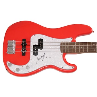 Mike Gordon Phish Signed Autograph Red Fender Electric Bass Guitar w/ JSA COA