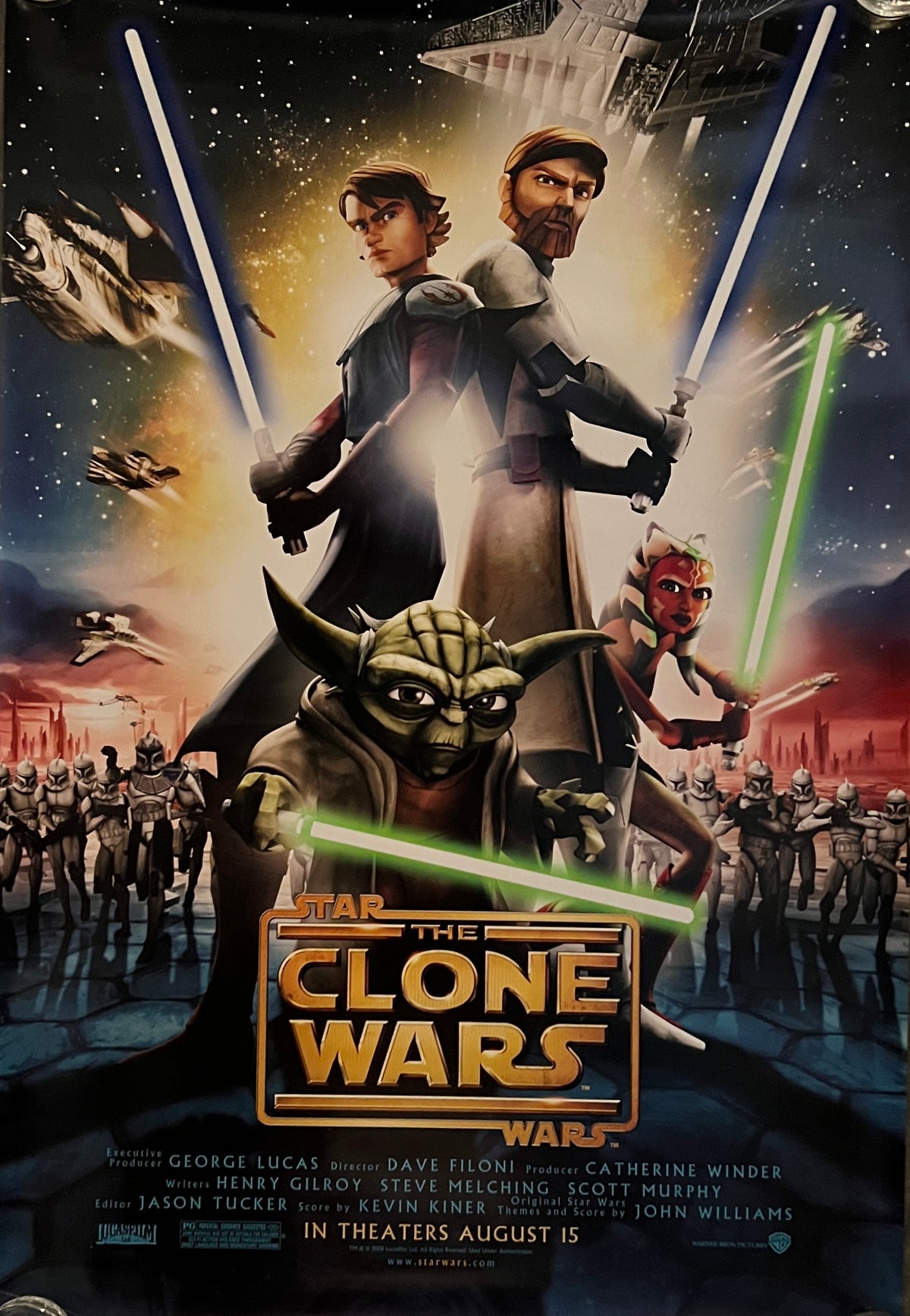 Star Wars The Clone Wars original double-sided movie poster