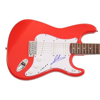 John Rzeznik Goo Goo Dolls Signed Autograph Red Fender Guitar - Beckett COA