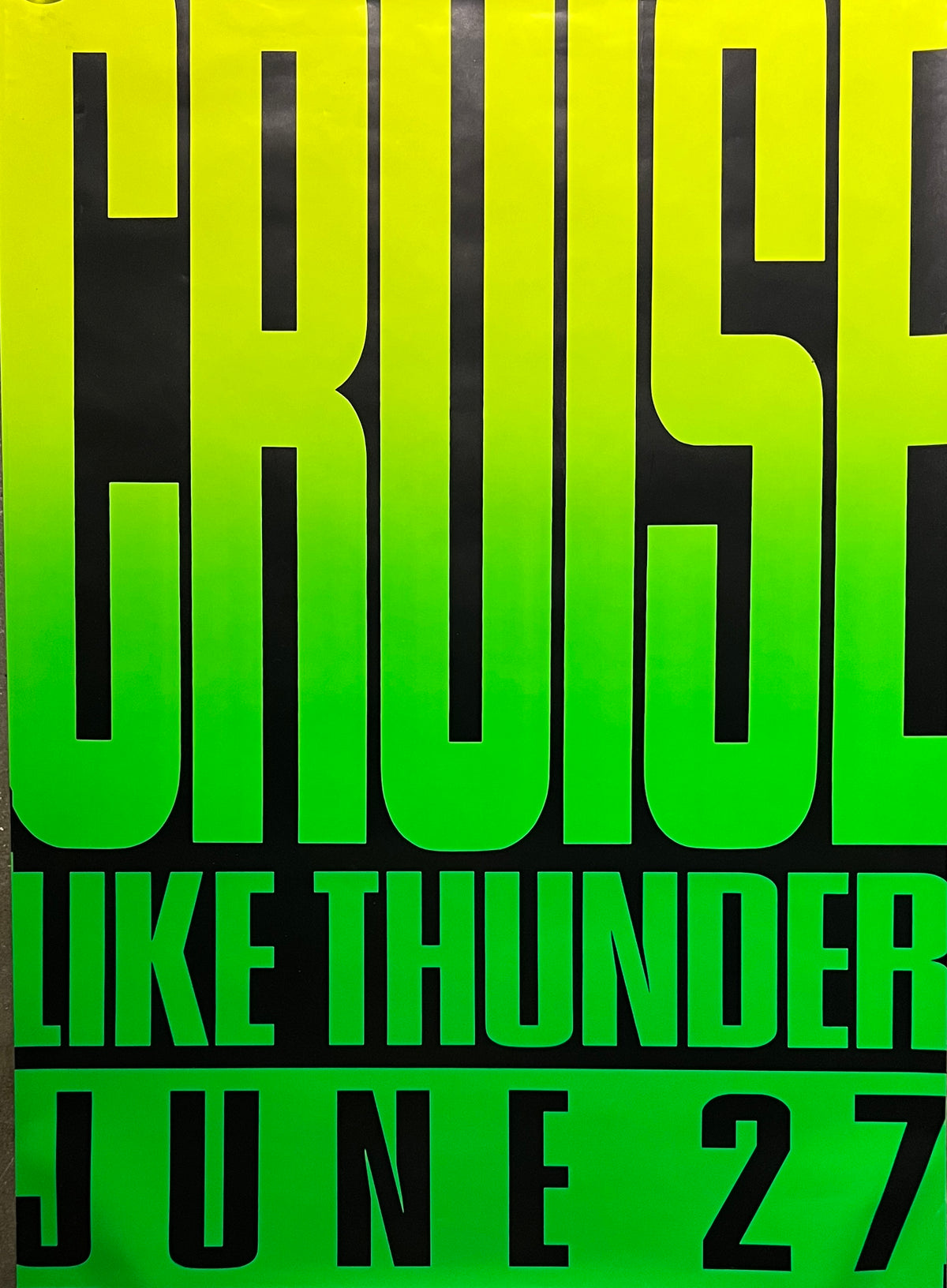 Days of Thunder 1990 Teaser Original Movie Poster