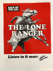 The Lone Ranger John Hart signed original radio poster
