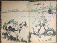 Bonanza cast signed 1968 book