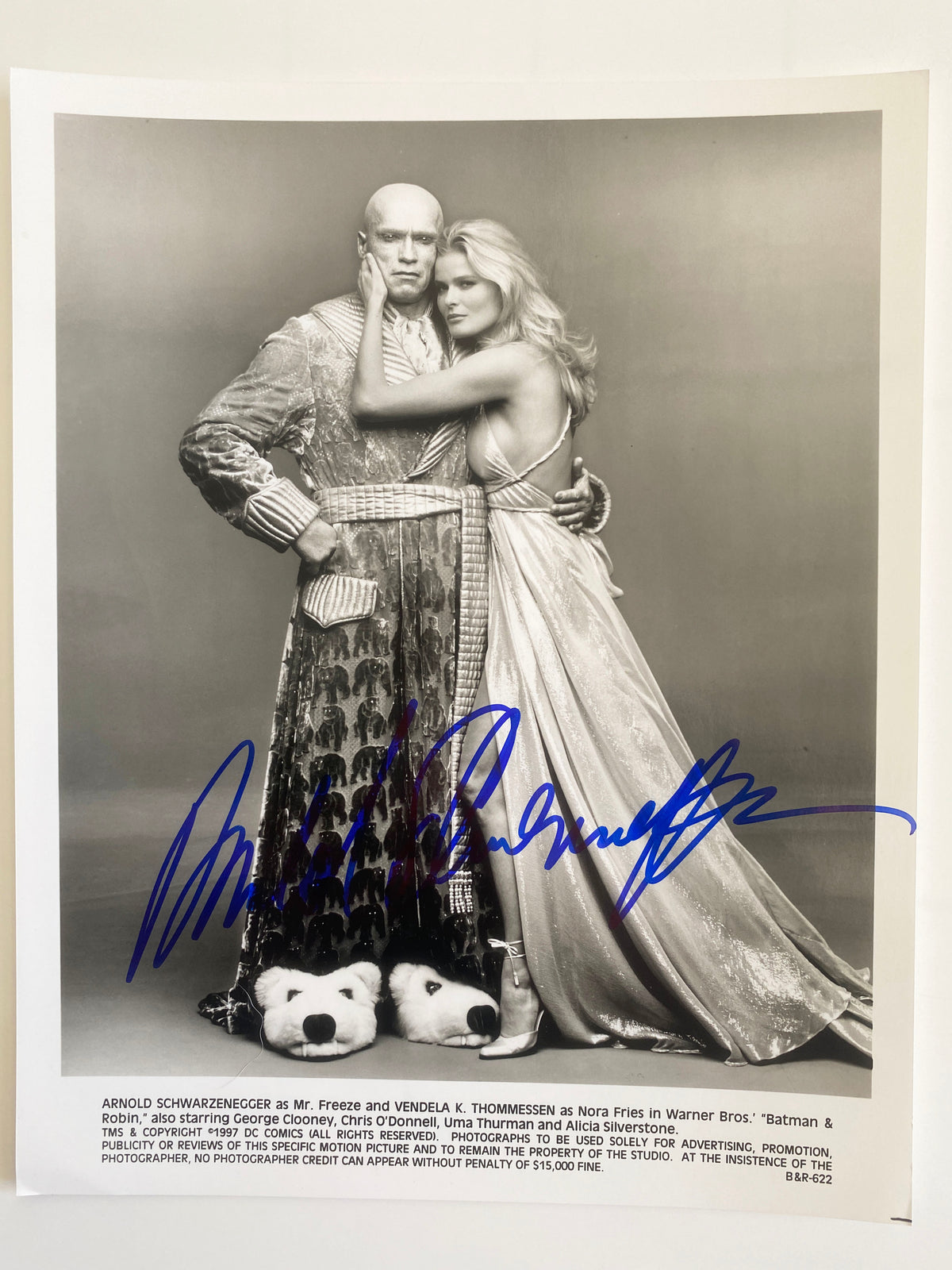 Batman & Robin Arnold Schwarzenegger signed photo