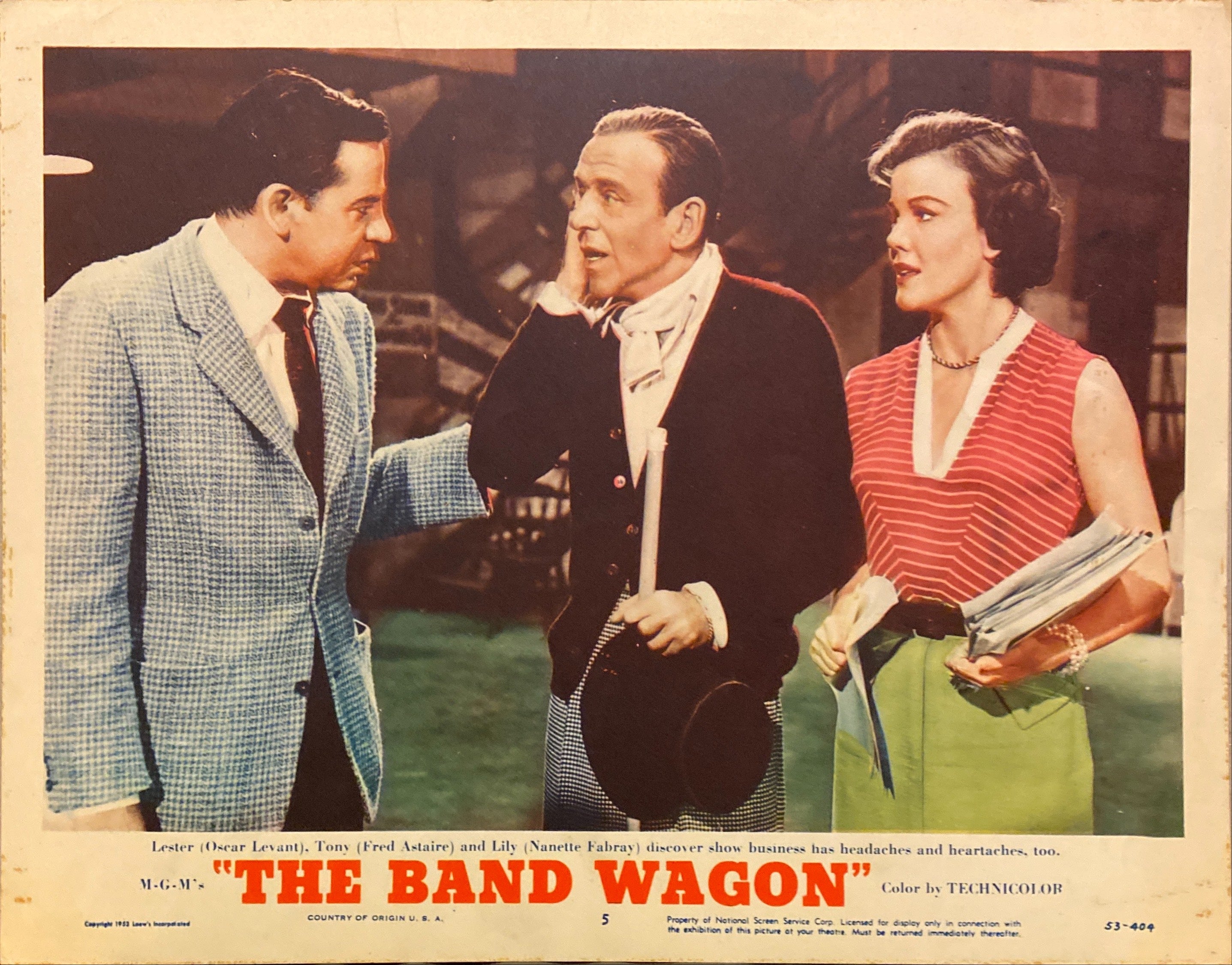 Fred Astaire and Cyd Charisse "The Band Wagon" original Lobby Card