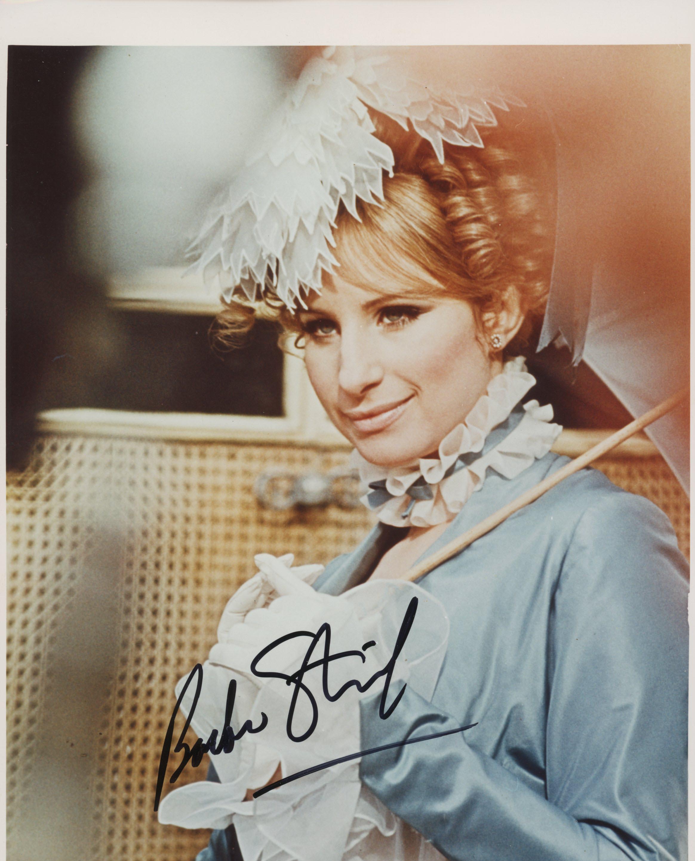 Barbara Streisand signed "On a Clear Day, You Can See Forever" movie photo. GFA Authenticated