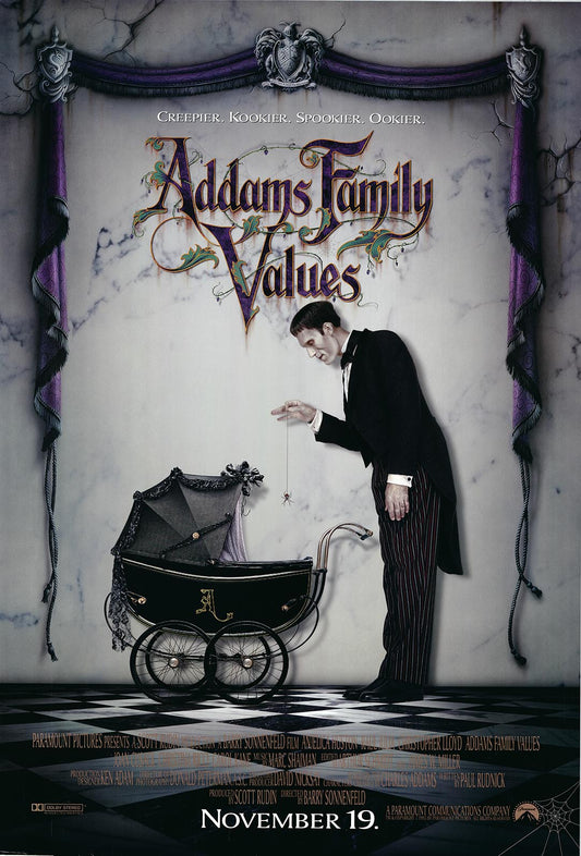 Addams Family Values 1993 original one sheet movie poster