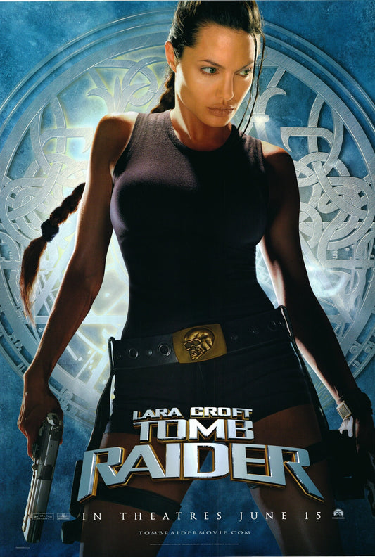 Lara Croft: Tomb Raider 2001 original vinyl advertising promotion movie banner