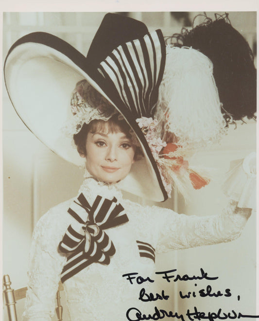 Audrey Hepburn personalized (To Frank) and signed "My Fair Lady" movie photo. GFA Authenticated