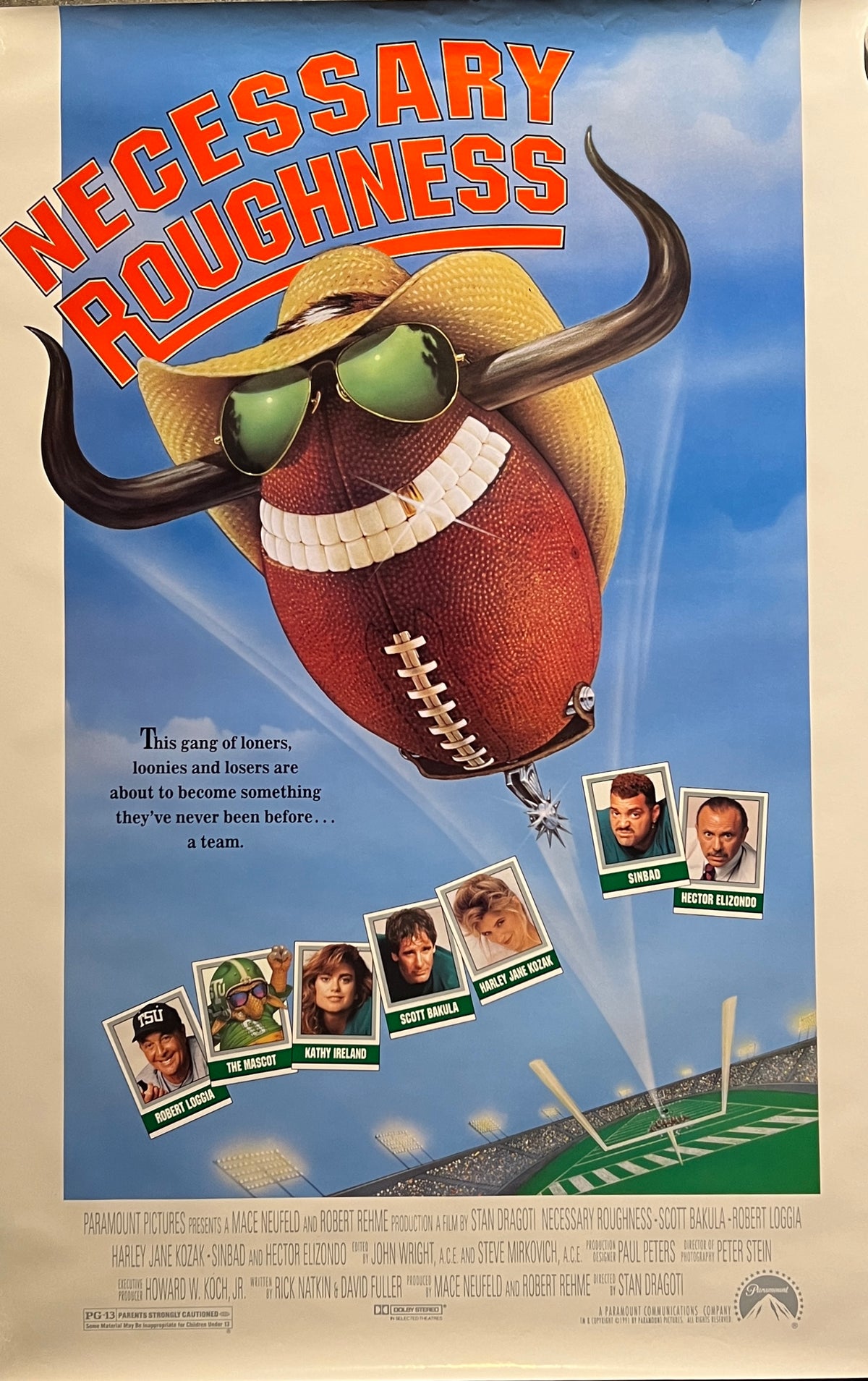 Necessary Roughness 1991 original movie poster