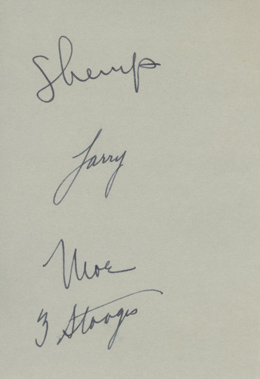 Three Stooges original signatures. GFA Authenticated