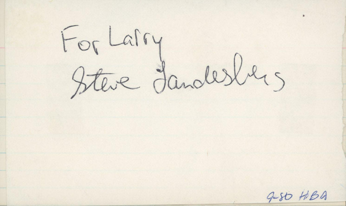 Barney Millers Steve Landesberg signed note