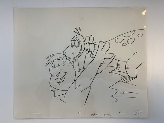 The Flintstones original hand drawn artwork for cartoon