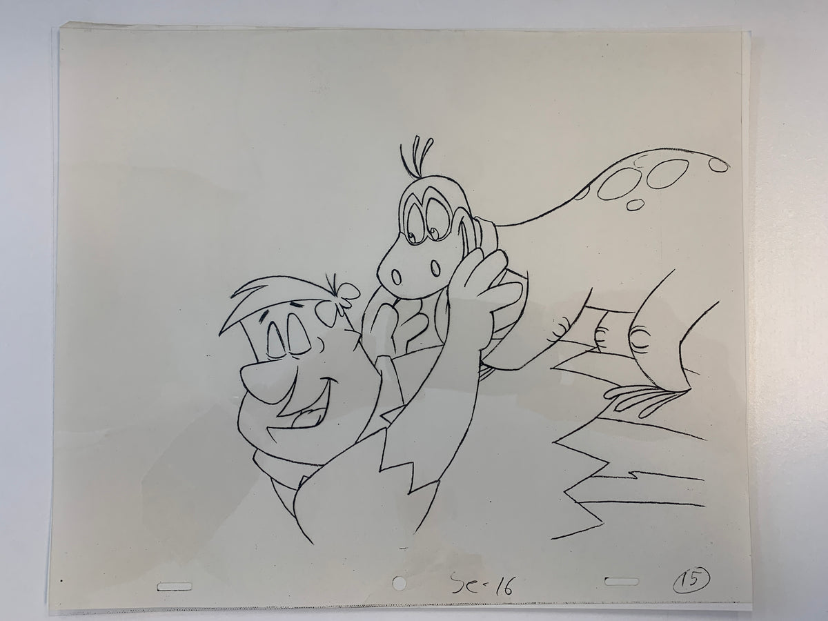 The Flintstones original hand drawn artwork for cartoon