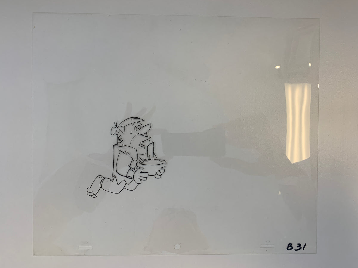 The Flintstones original hand drawn artwork for cartoon