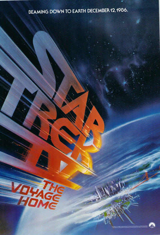 Star Trek IV: The Voyage Home 1986 original vintage one sheet poster
