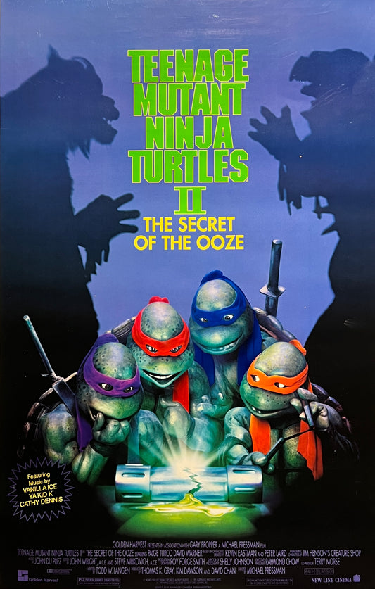 Teenage Mutant Ninja Turtles II The Secret of the Ooze double-sided original movie poster 