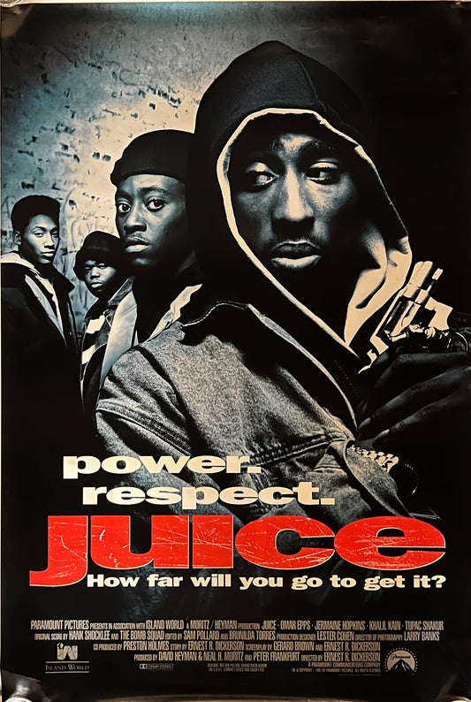 Rare Tupac Shakur Juice Banned Original Movie Poster