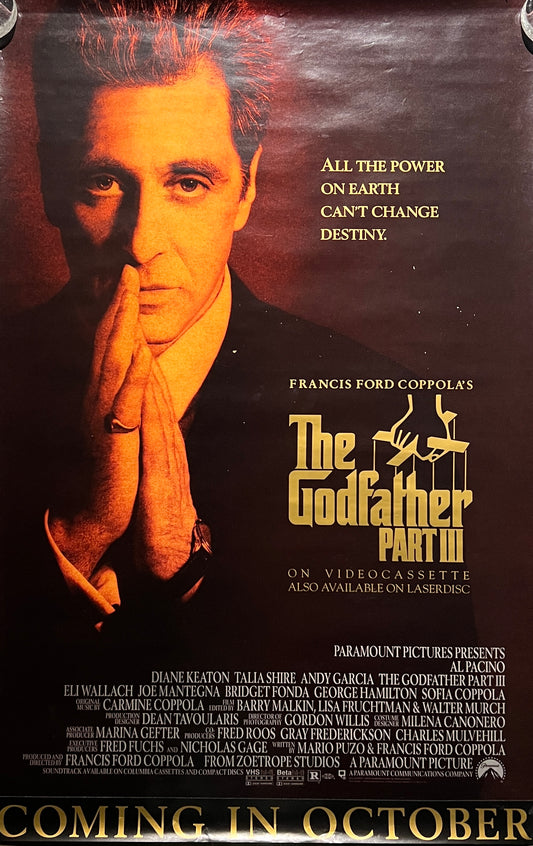 The Godfather Part III 1990 original teaser movie poster