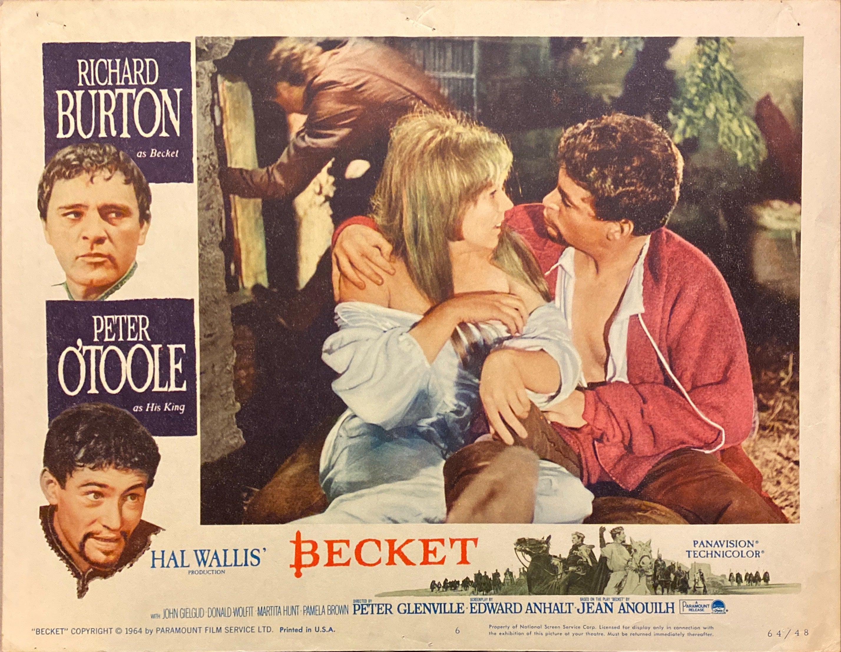 Peter O'Toole and Richard Burton "Becket" original Lobby Card 